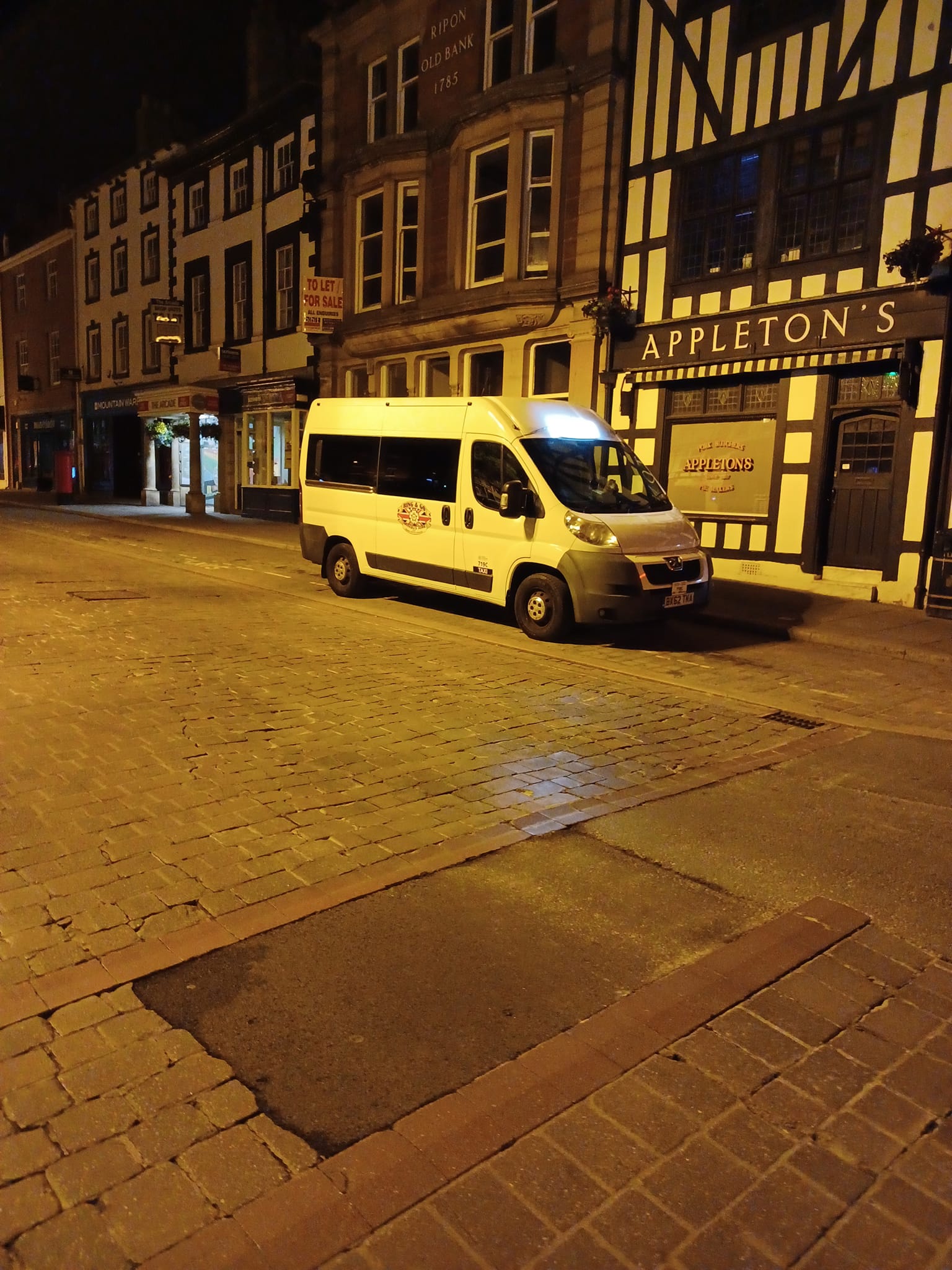 Evening service in town